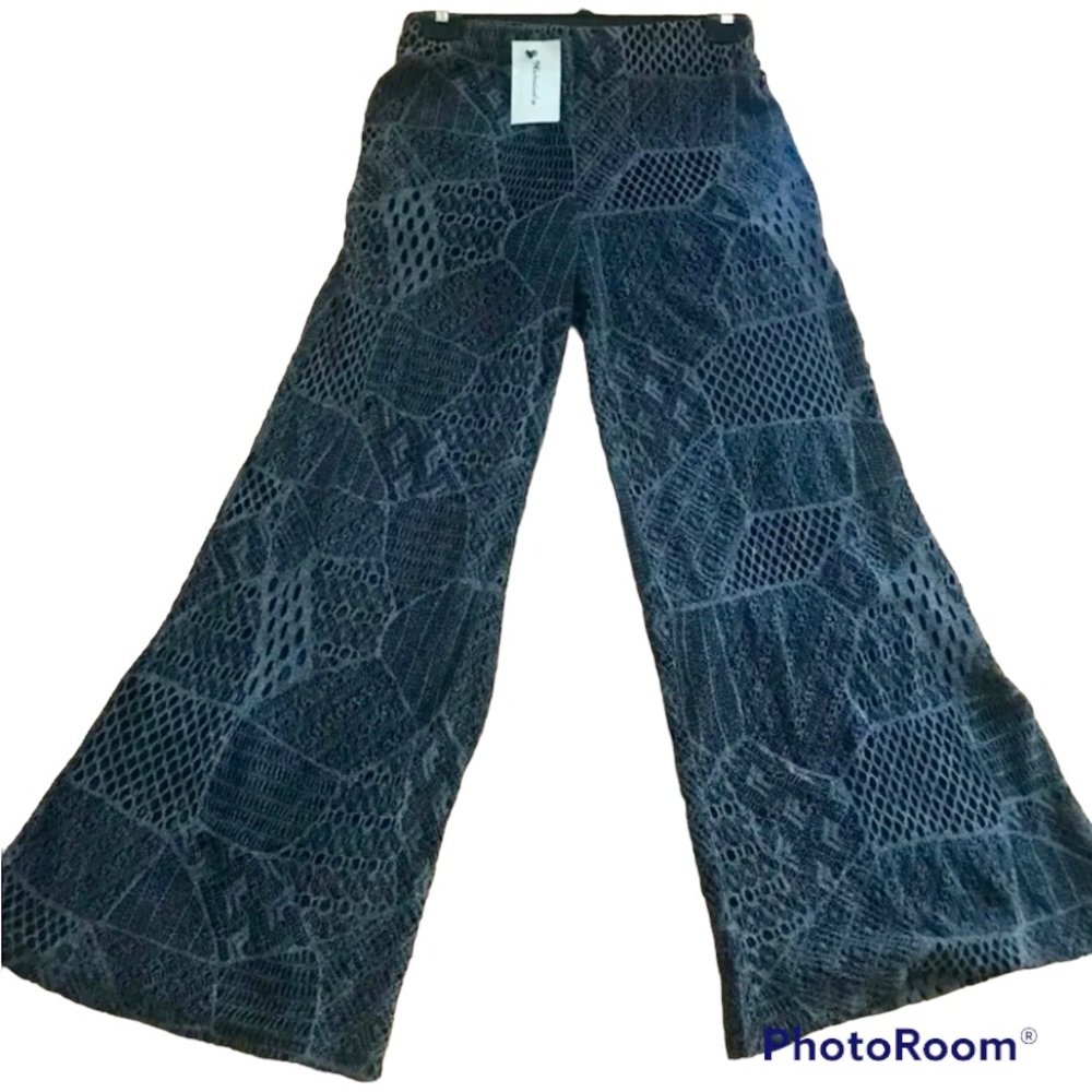 NWT Pants-Crochet Sheer Leg. Medium.